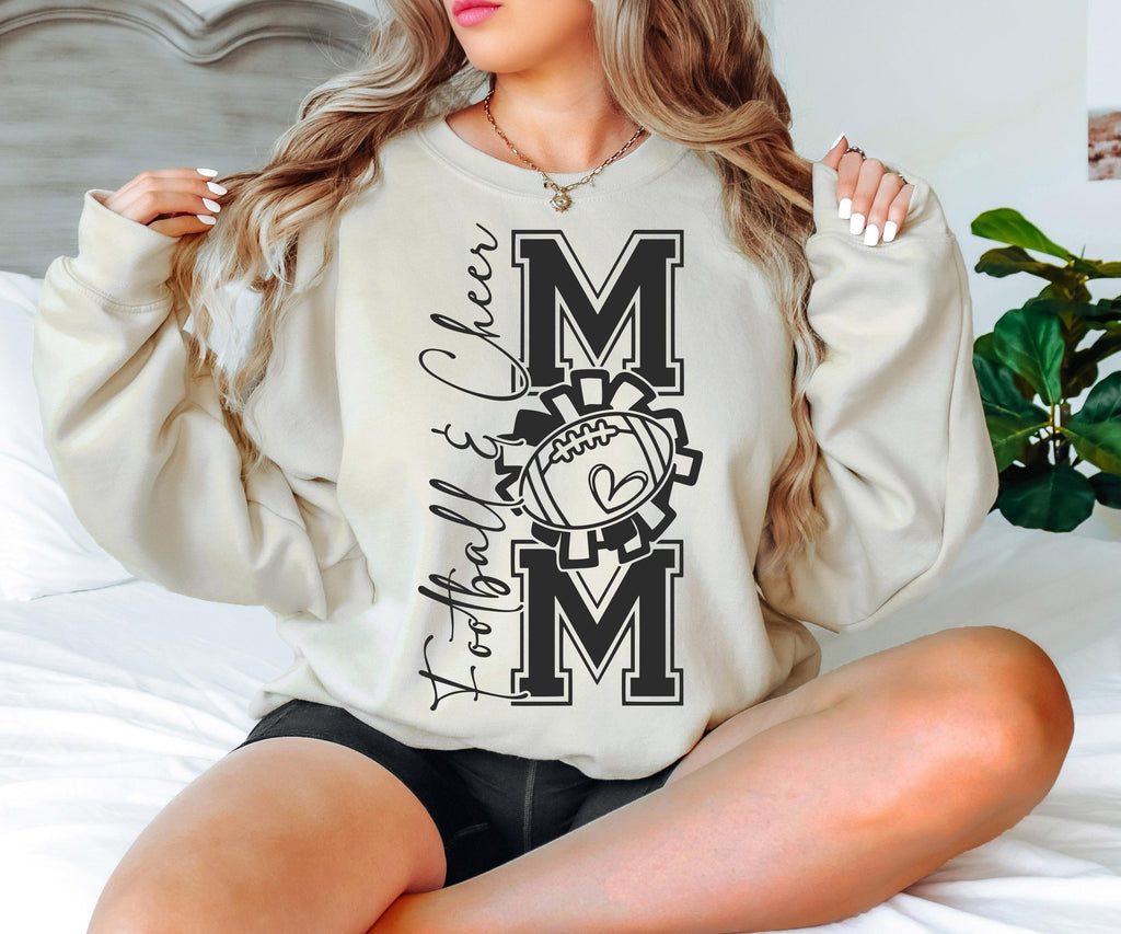 Football And Cheer Mom SVG PNG, Football Mom Png svg, Cheer Mom Shirt Svg png, Football Svg, Cheer Mom Svg, Football Shirt Svg, Game Day