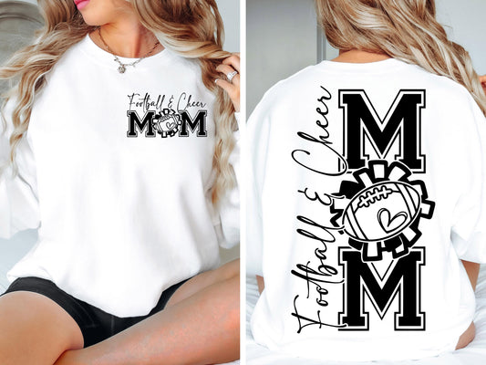 Football And Cheer Mom SVG PNG, Football Mom Png svg, Cheer Mom Shirt Svg png, Football Svg, Cheer Mom Svg, Football Shirt Svg, Game Day