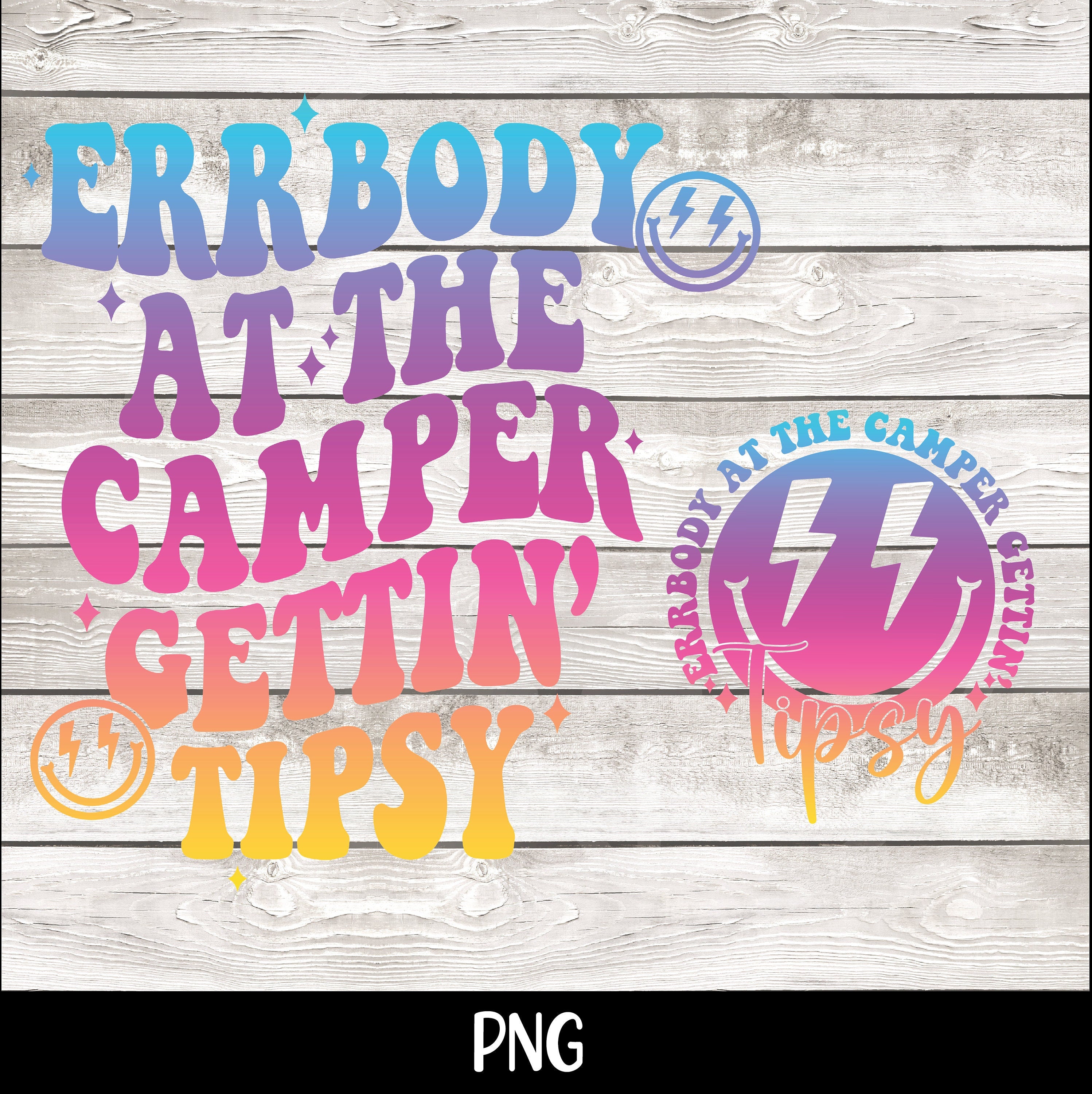 Errbody at the Camper Gettin' Tipsy PNG Summer png, Retro Summer png Hello Summer png Lake png Retro Summer Sublimation Designs download