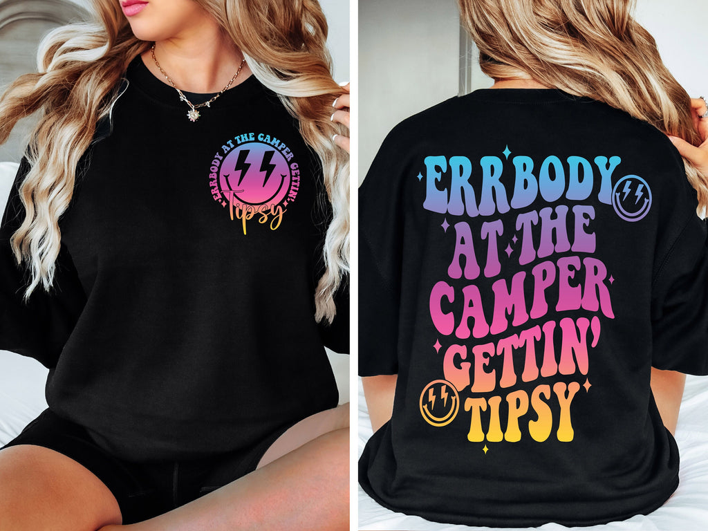 Errbody at the Camper Gettin' Tipsy PNG Summer png, Retro Summer png Hello Summer png Lake png Retro Summer Sublimation Designs download