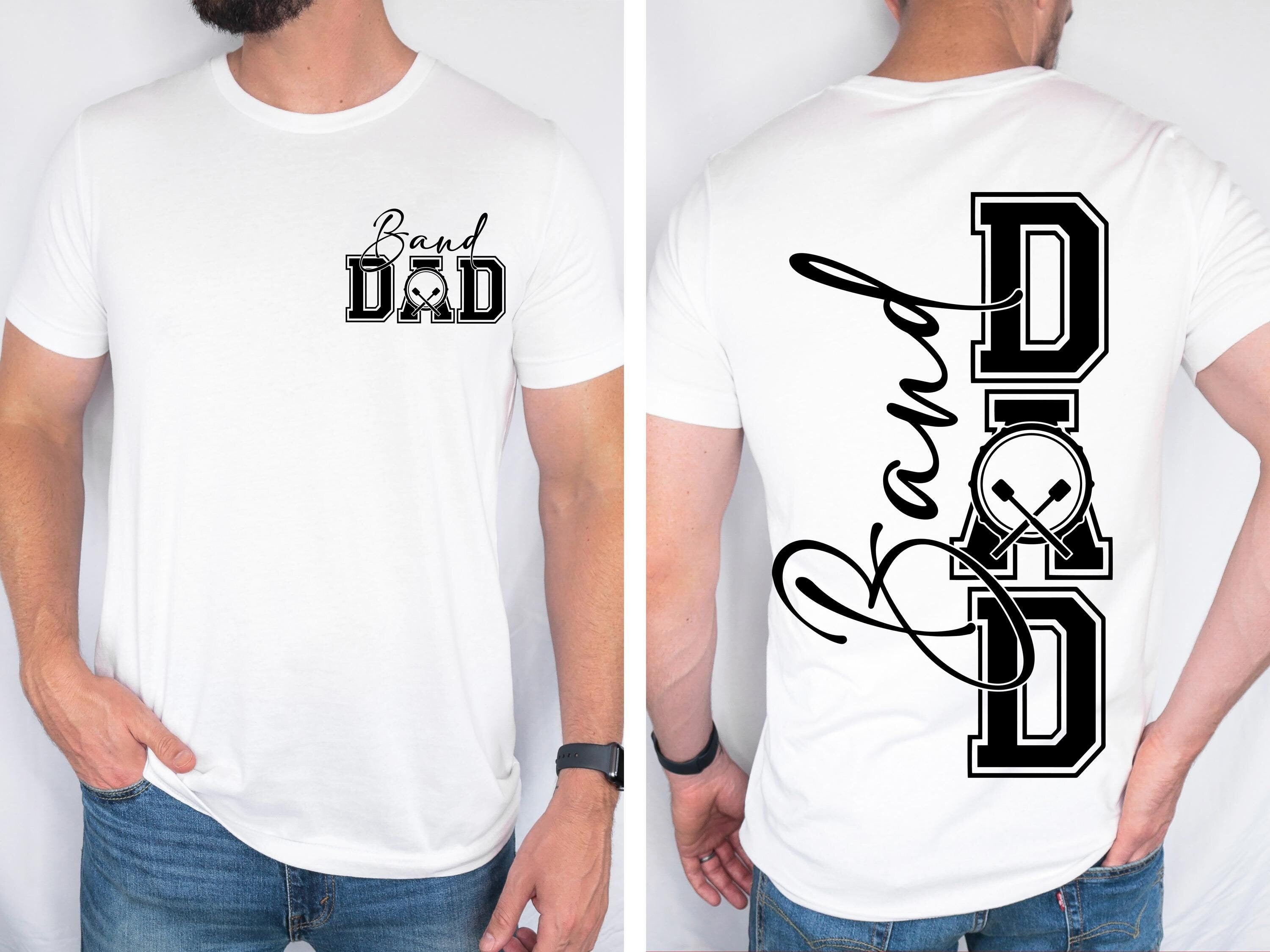 Band Dad SVG Band Dad PNG Marching Band Dad Shirt Design Drumline Dad png svg Digital File Cut File for Cricut Sublimation