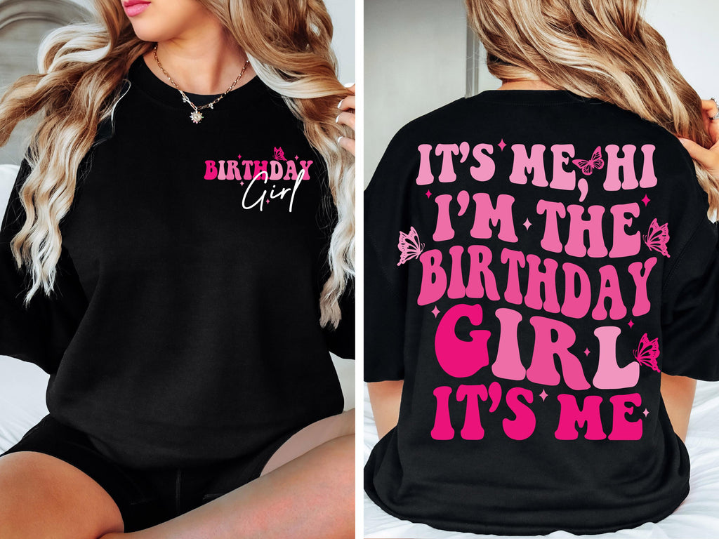 It's Me, Hi I'm The Birthday Girl SVG PNG Birthday Girl SVG png Preppy Smiley Groovy Retro Wavy Birthday Shirt svg png eps dfx jpeg