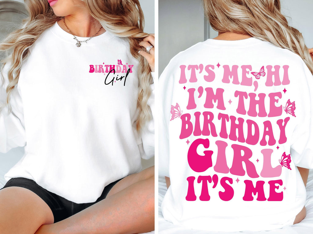 It's Me, Hi I'm The Birthday Girl SVG PNG Birthday Girl SVG png Preppy Smiley Groovy Retro Wavy Birthday Shirt svg png eps dfx jpeg