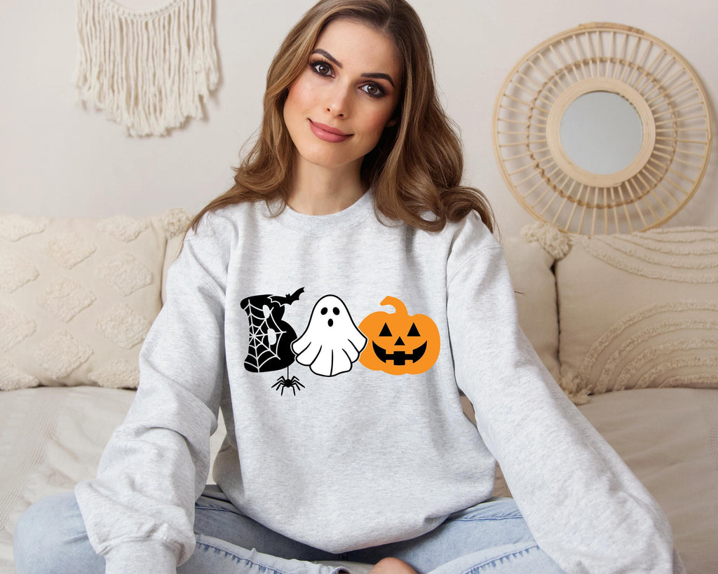 Boo SVG PNG, Halloween Svg, Halloween Png Ghost Svg, Spooky Svg, Pumpkin Svg, Spider Web Svg, Bat Svg, Png, Svg File for Cricut, Sublimation