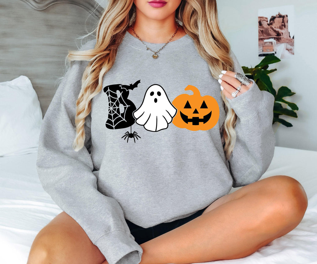 Boo SVG PNG, Halloween Svg, Halloween Png Ghost Svg, Spooky Svg, Pumpkin Svg, Spider Web Svg, Bat Svg, Png, Svg File for Cricut, Sublimation