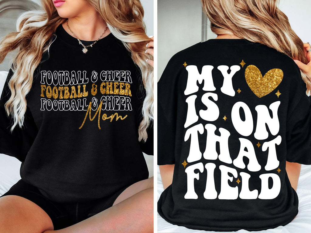Football And Cheer Mom SVG PNG, Football Mom Png svg, Cheer Mom Shirt Svg png, Football Svg, Cheer Mom Svg, Football Shirt Svg, Game Day