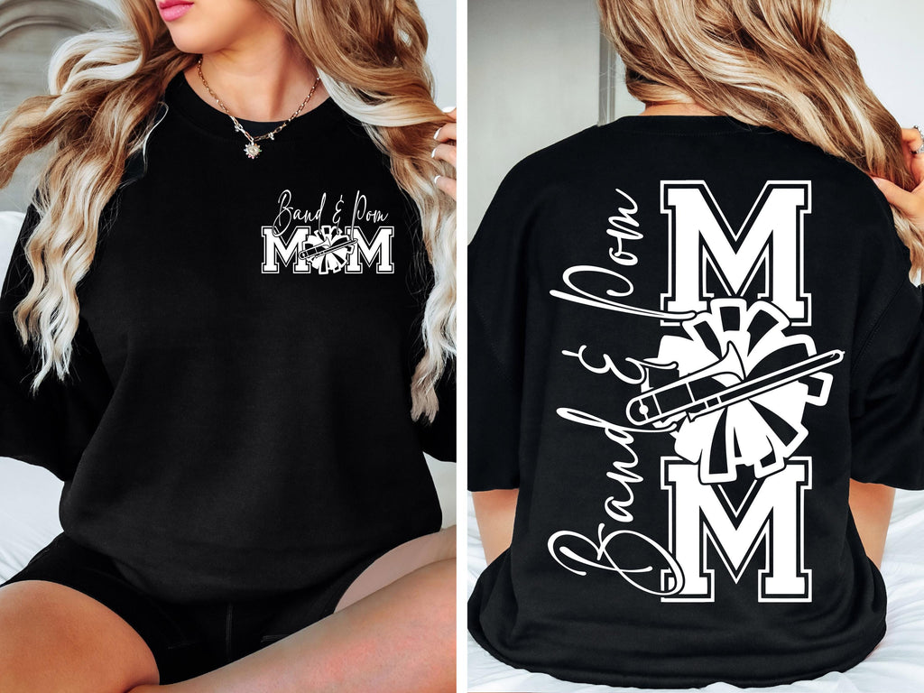 Band And Pom Mom SVG PNG, Band Mom Png svg, Cheer Mom Shirt Svg png, Football Svg, Cheer Mom Svg, Football Shirt Svg, Game Day