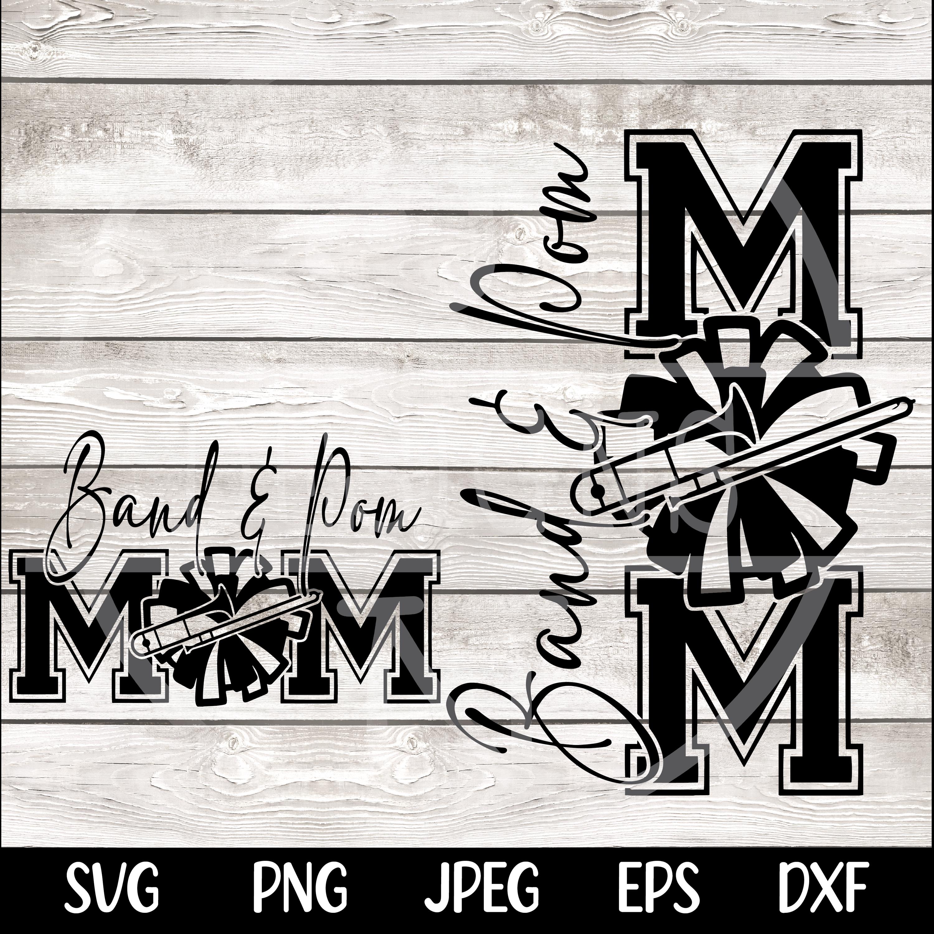 Band And Pom Mom SVG PNG, Band Mom Png svg, Cheer Mom Shirt Svg png, Football Svg, Cheer Mom Svg, Football Shirt Svg, Game Day