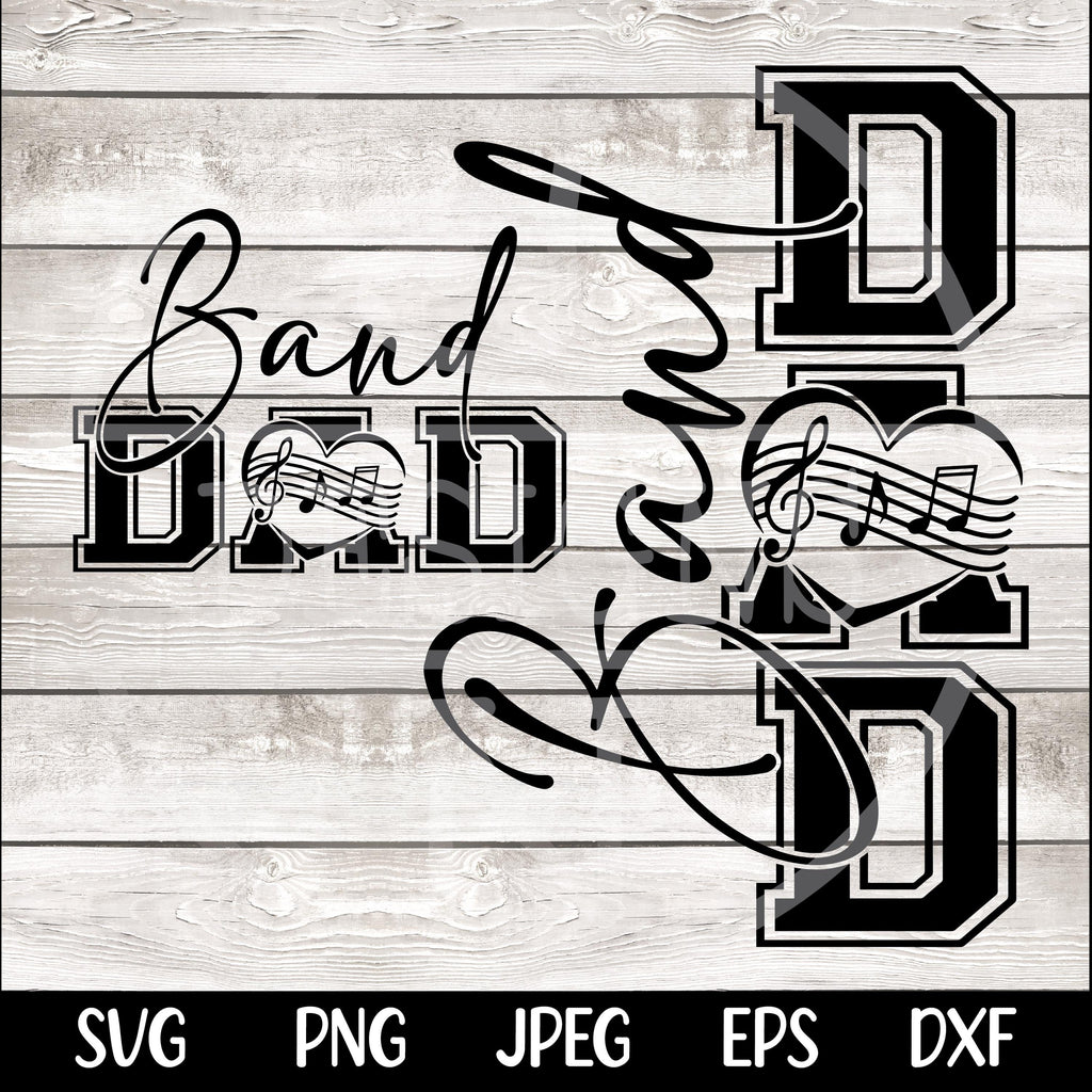 Band Dad SVG Band Dad PNG Marching Band Dad Shirt Design Drumline Dad png svg Digital File Cut File for Cricut Sublimation