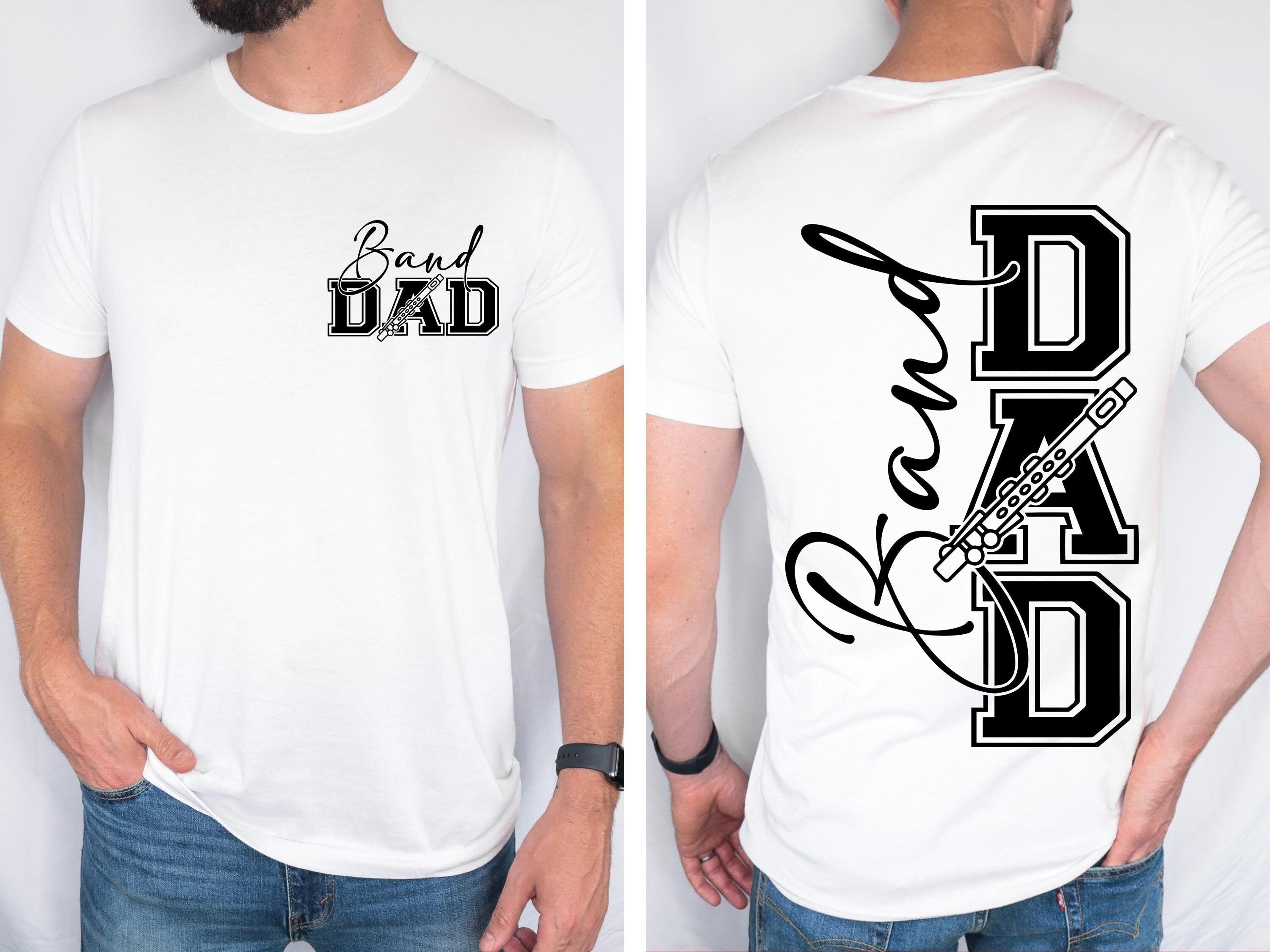 Band Dad SVG Band Dad PNG Marching Band Dad Shirt Design Flute Dad png svg Digital File Cut File for Cricut Sublimation