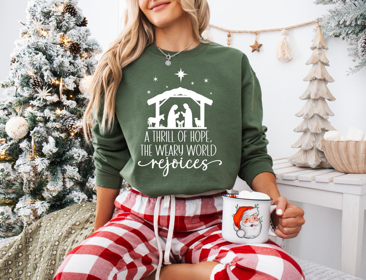 A Thrill of Hope the Weary World Rejoices Christian Christmas svg png, Christmas svg, Christmas png Religious Christmas svg, Nativity svg