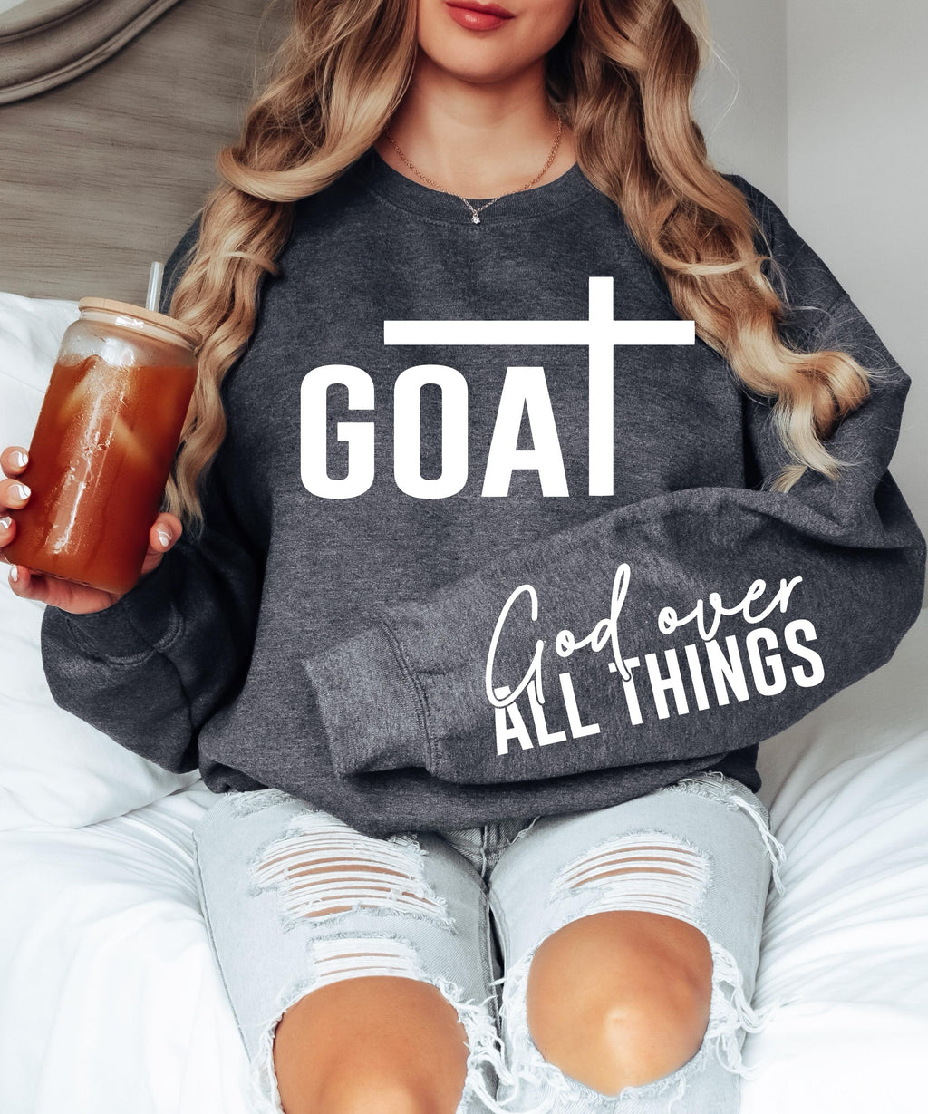 GOAT Svg God Over All Things SVG PNG Bible Quote Svg Design Faith Svg Faith png Religious png Svg, Christian Svg png Sublimation Cut File