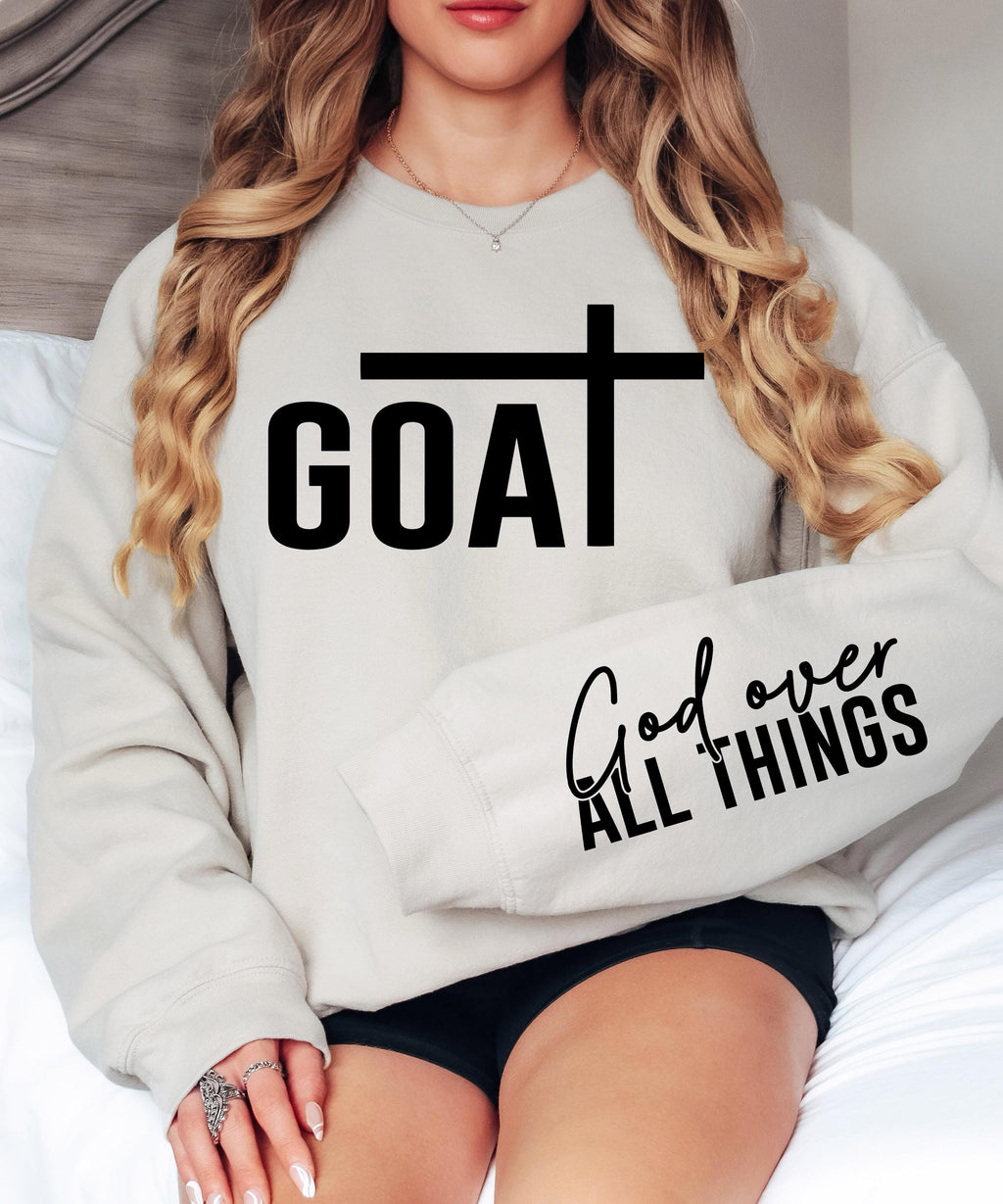 GOAT Svg God Over All Things SVG PNG Bible Quote Svg Design Faith Svg Faith png Religious png Svg, Christian Svg png Sublimation Cut File
