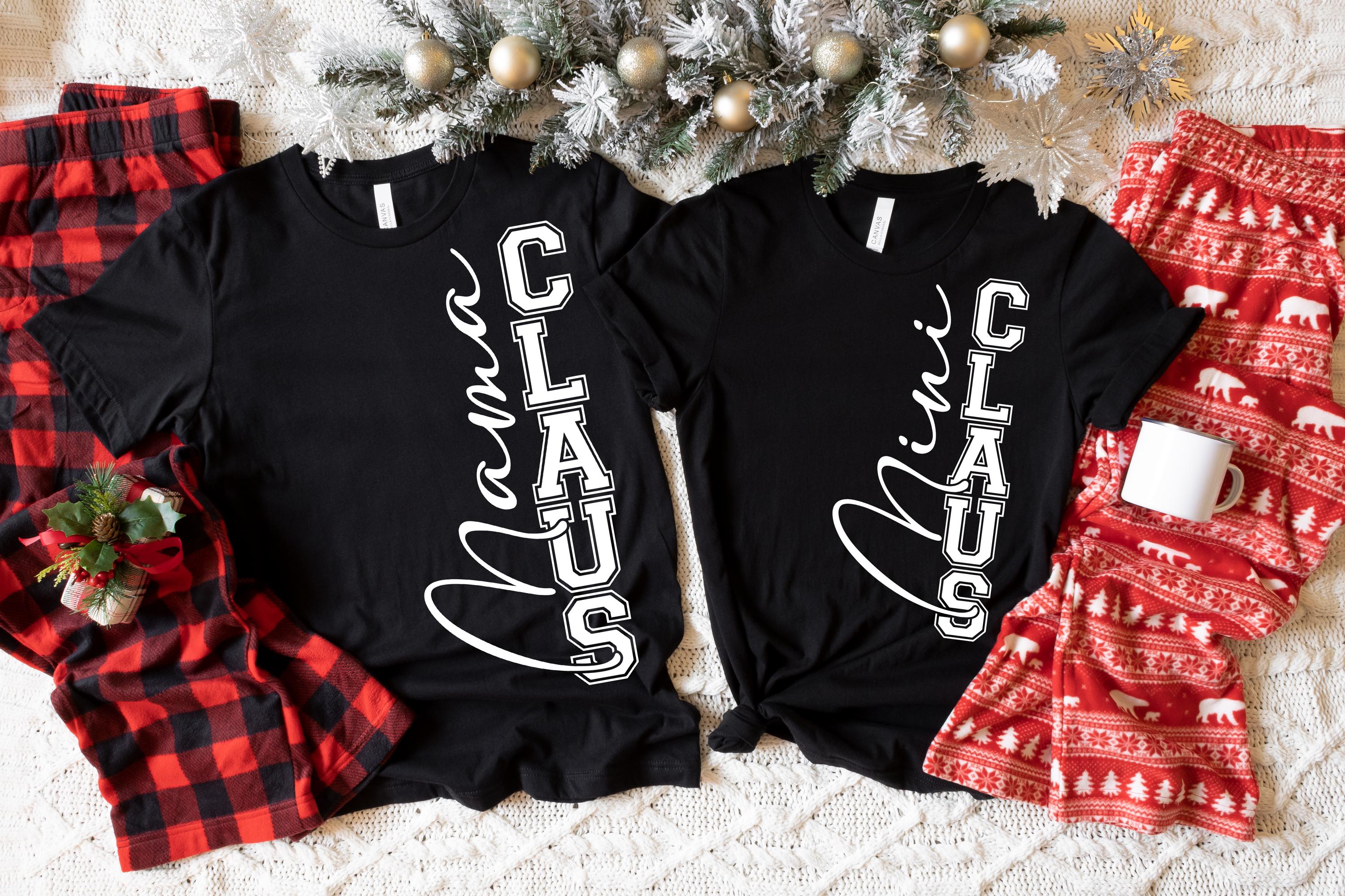 Mama Claus and Mini Claus SVG,PNG, Chirstmas Svg, Christmas Shirt Svg, Christmas Mama, Merry Mama Svg, Mama Claus Shirt Svg, Mama Elf Svg