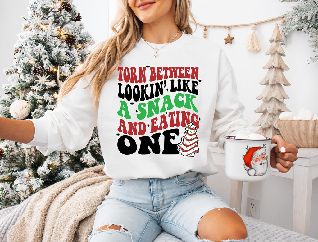 Torn Between Looking Like a Snack and Eating One Christmas Tree Cakes SVG PNG Christmas svg Christmas png Christmas Shirt Svg for Cricut