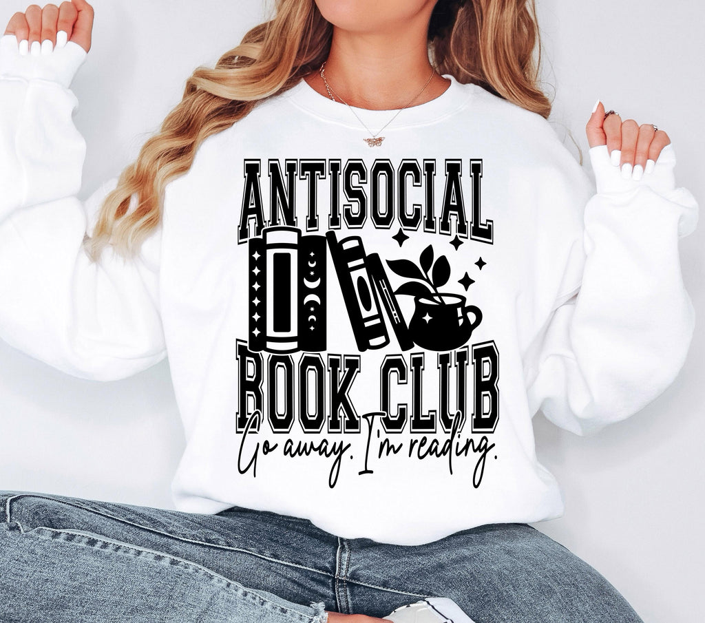 Antisocial Book Club svg png Books svg Books png Reading svg Reading png Smut Spicy png Book Lover svg Decal Stickers Cricut Digital File