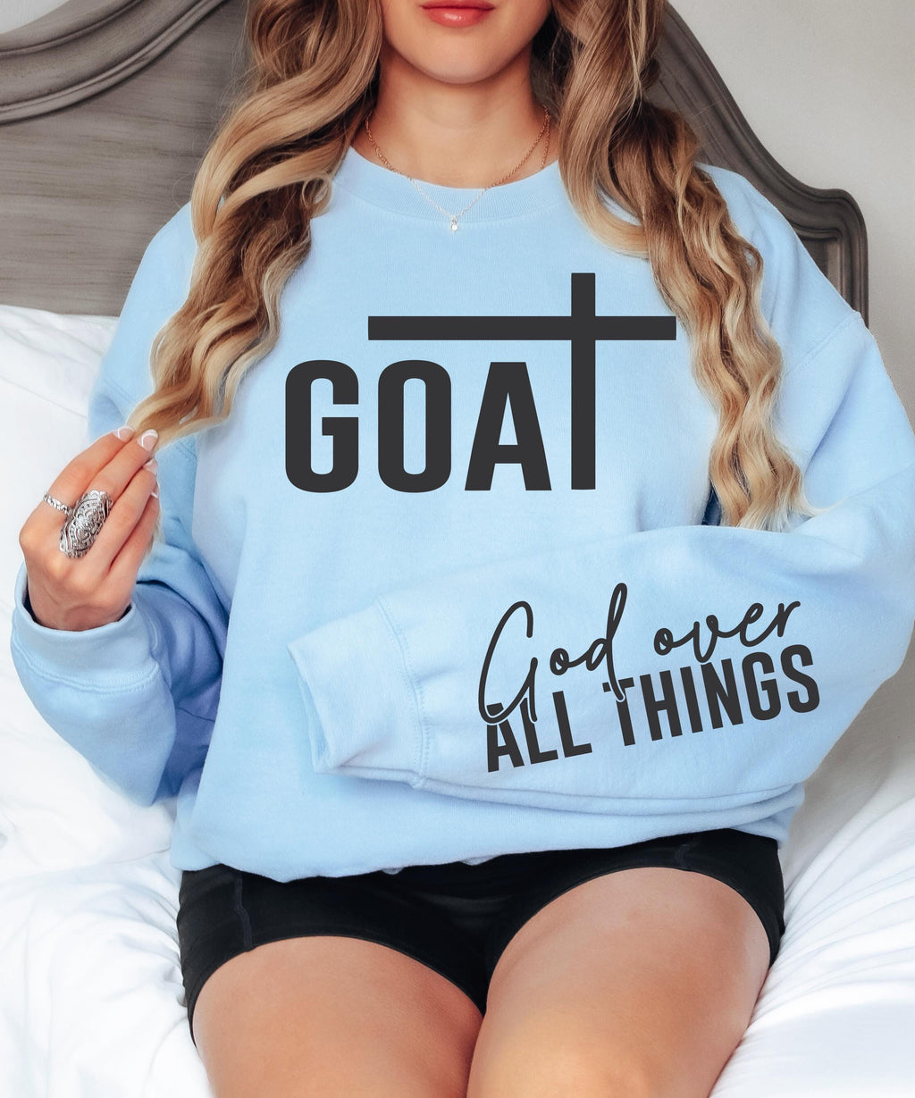 GOAT Svg God Over All Things SVG PNG Bible Quote Svg Design Faith Svg Faith png Religious png Svg, Christian Svg png Sublimation Cut File