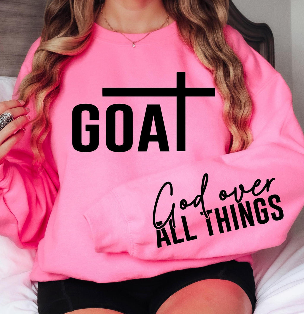 GOAT Svg God Over All Things SVG PNG Bible Quote Svg Design Faith Svg Faith png Religious png Svg, Christian Svg png Sublimation Cut File