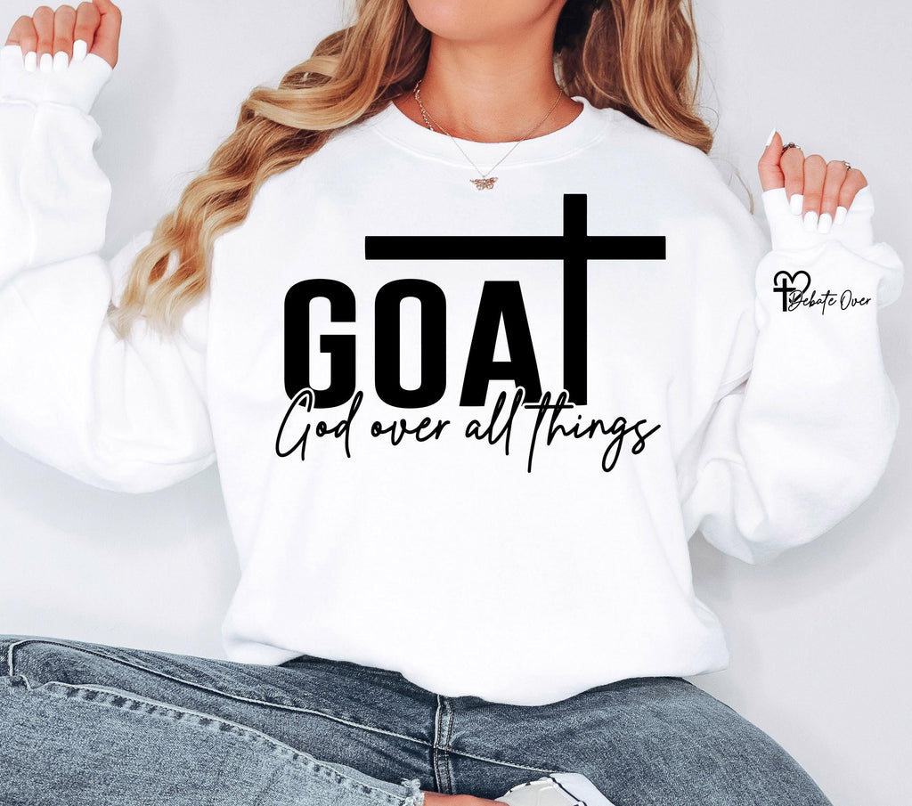 GOAT Svg God Over All Things SVG PNG Bible Quote Svg Design Faith Svg Faith png Religious png Svg, Christian Svg png Sublimation Cut File