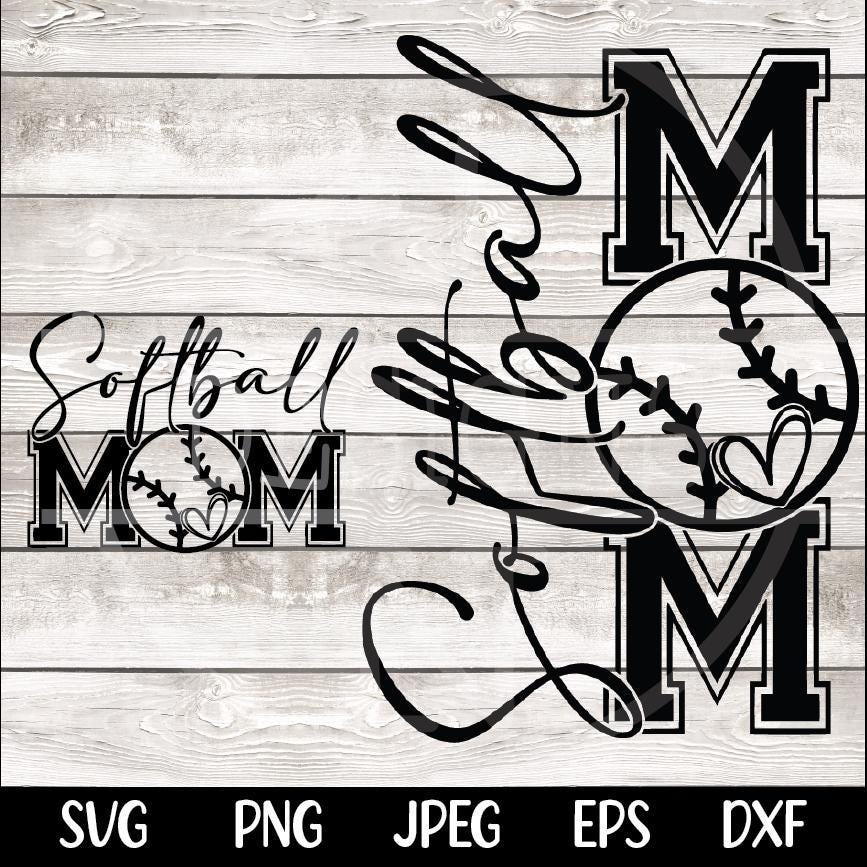 Softball Mom SVG png Varsity Softball Mom shirt Softball svg Softball Mom Shirt Png Design Decal Digital Cut File for Cricut Sublimation