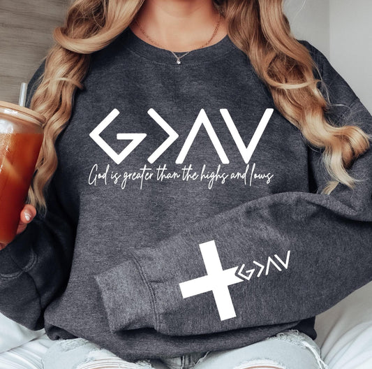 God is Greater Than the Highs and Lows SVG PNG, Bible Quote Svg Design, Faith Svg png, Religious png Svg, Christian Svg png Sublimation