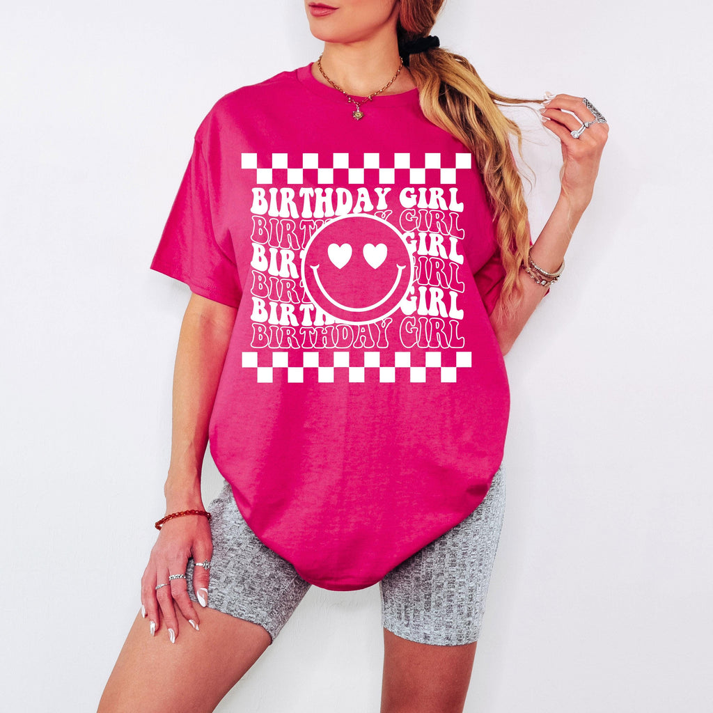 Birthday Girl Shirt SVG Birthday Girl Shirt png Preppy Smiley Retro Wavy Birthday Shirt svg png Birthday svg png jpeg dfx eps digital