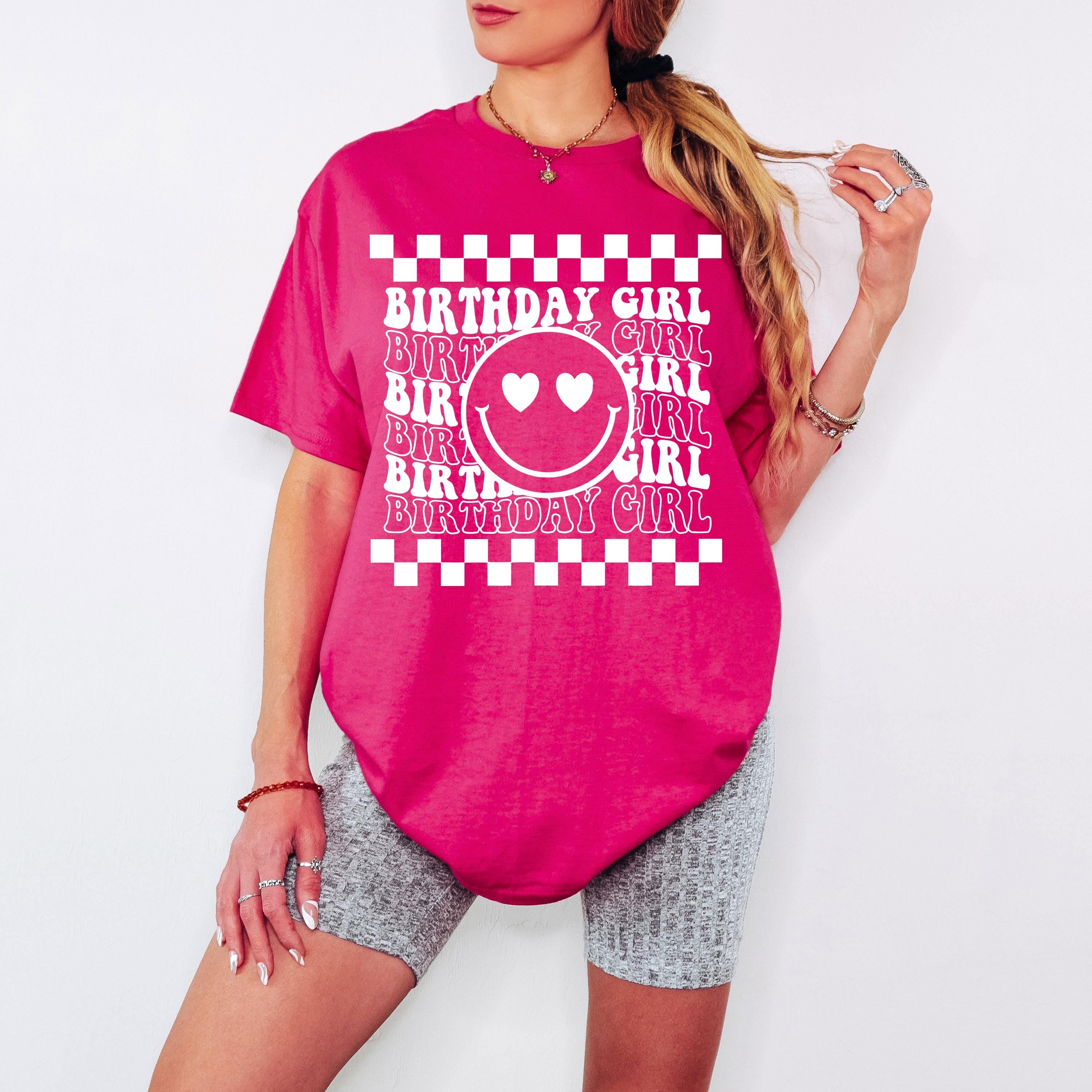 Birthday Girl Shirt SVG Birthday Girl Shirt png Preppy Smiley Retro Wavy Birthday Shirt svg png Birthday svg png jpeg dfx eps digital