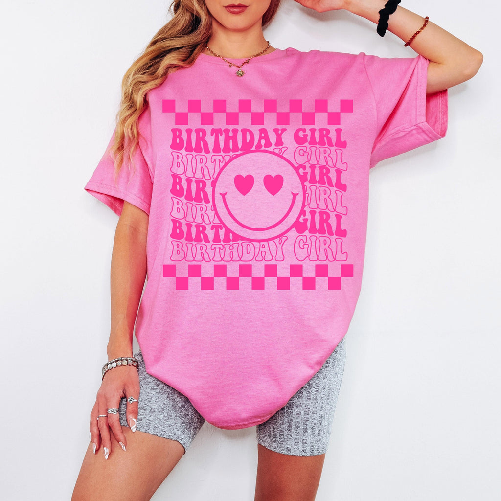 Birthday Girl Shirt SVG Birthday Girl Shirt png Preppy Smiley Retro Wavy Birthday Shirt svg png Birthday svg png jpeg dfx eps digital