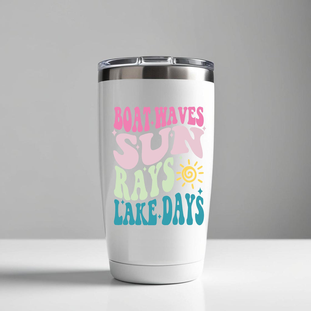 Boat Waves Sun Rays Lake Days SVG PNG, Summer svg, Retro Summer svg, Hello Summer svg, Lake svg, Retro Summer Sublimation Designs Download