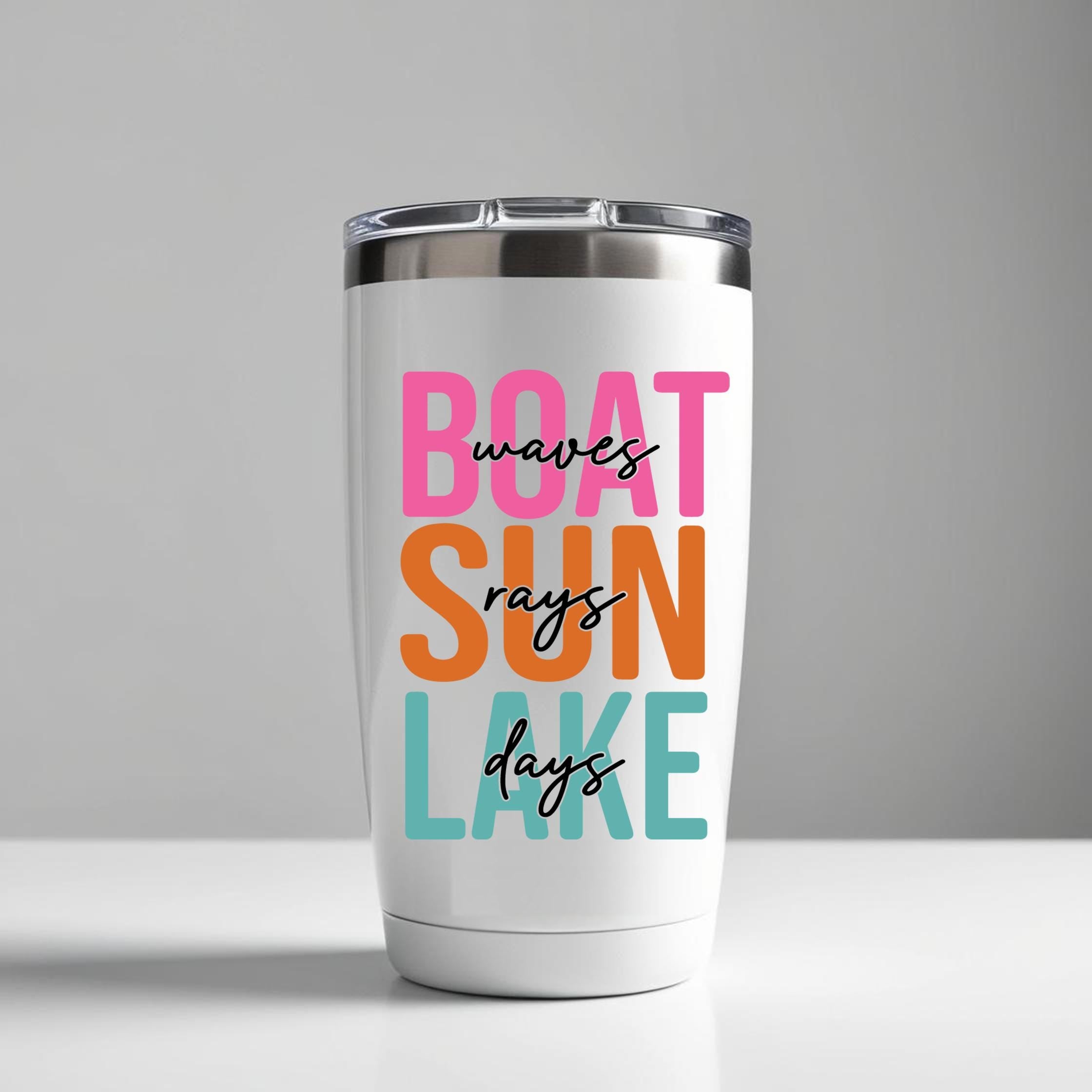 Boat Waves Sun Rays Lake Days SVG PNG, Summer svg, Retro Summer svg, Hello Summer svg, Lake svg, Retro Summer Sublimation Designs Download