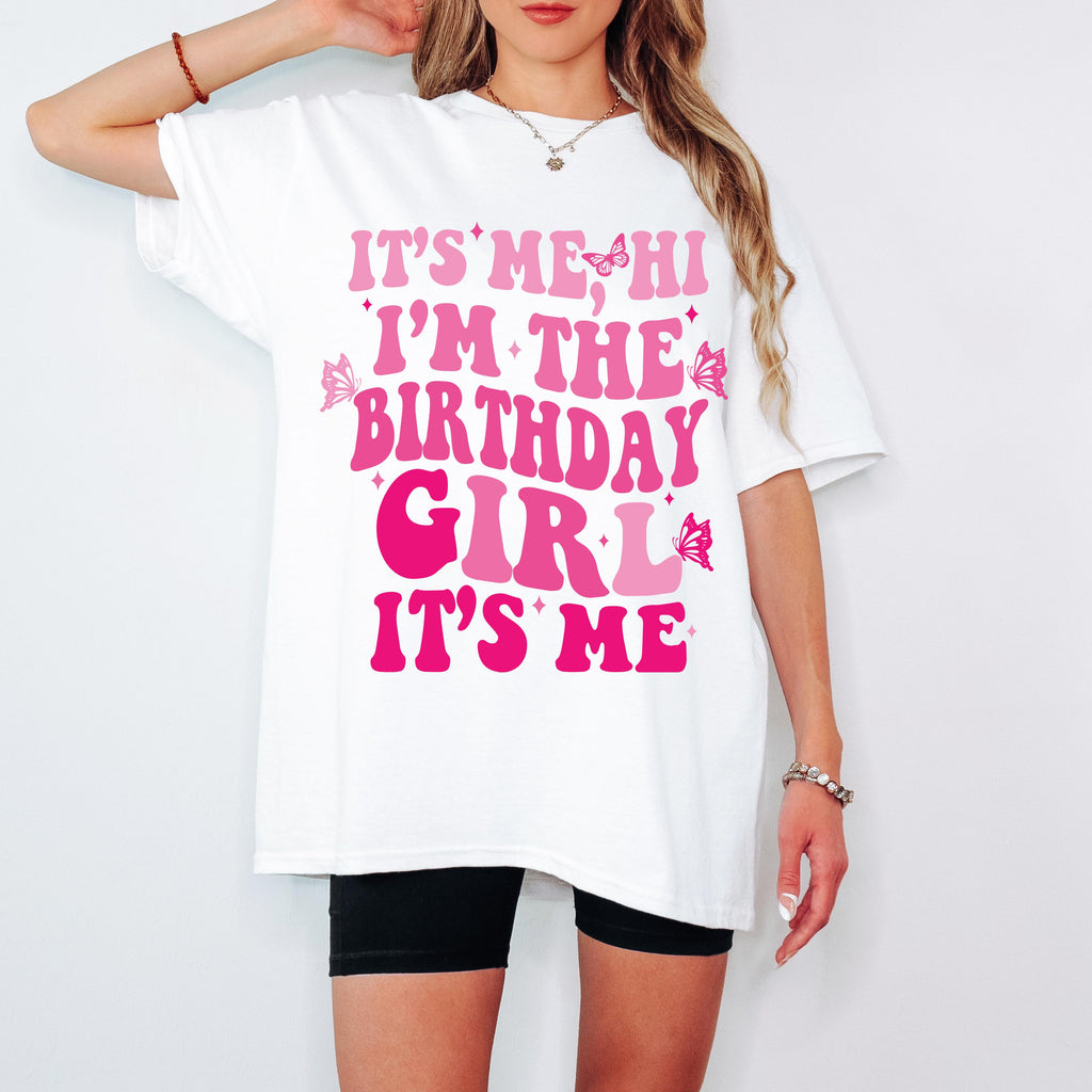 It's Me, Hi I'm The Birthday Girl SVG PNG Birthday Girl SVG png Preppy Smiley Groovy Retro Wavy Birthday Shirt svg png eps dfx jpeg