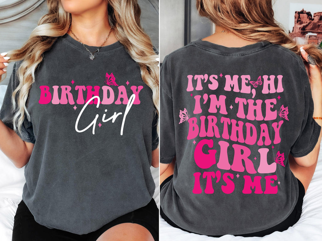 It's Me, Hi I'm The Birthday Girl SVG PNG Birthday Girl SVG png Preppy Smiley Groovy Retro Wavy Birthday Shirt svg png eps dfx jpeg