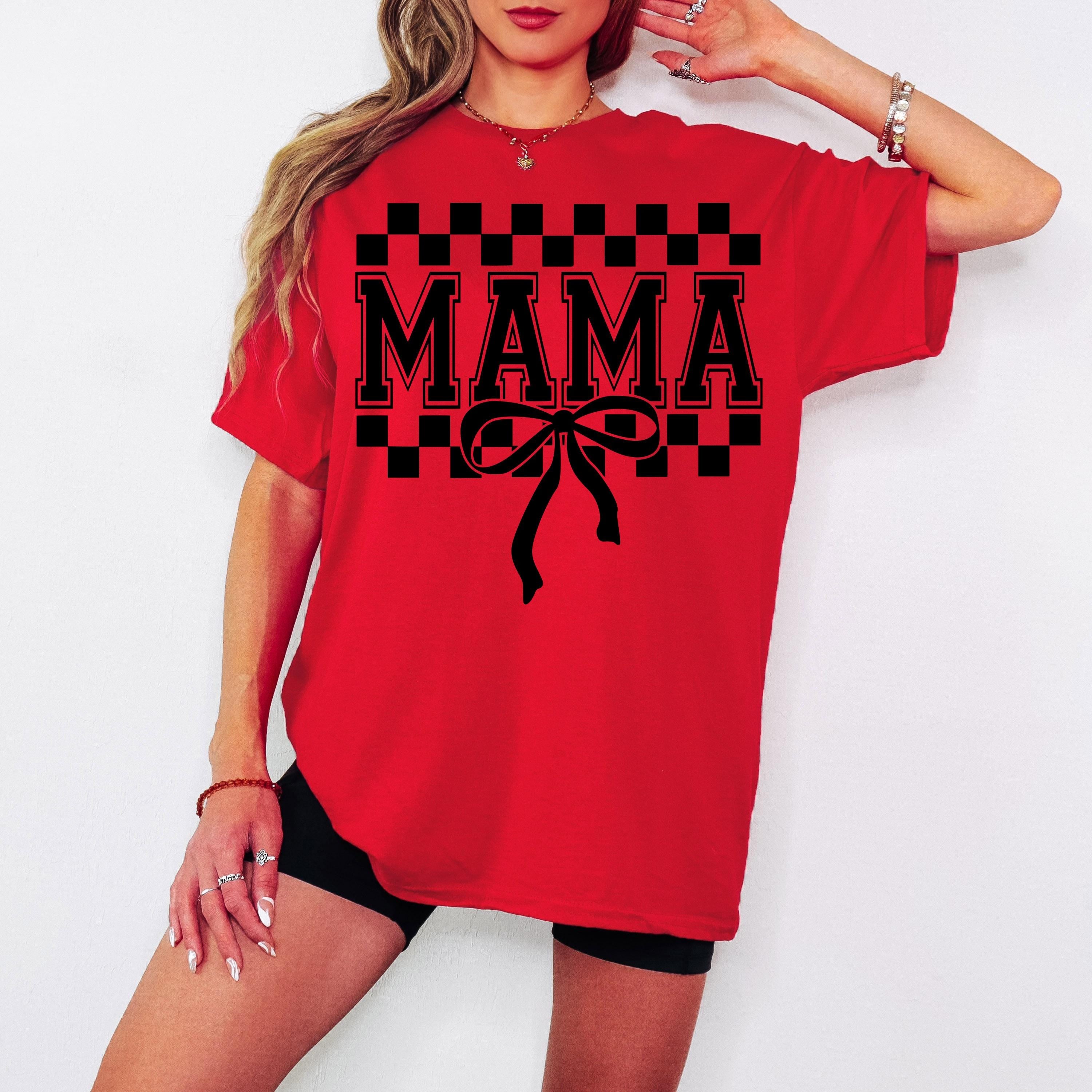 Coquette Bow Mama SVG PNG Bow Varsity Font Mama Svg Png, Trendy Mama Digital File, Pink Coquette Mama Shirt Design, Mama Shirt cut file