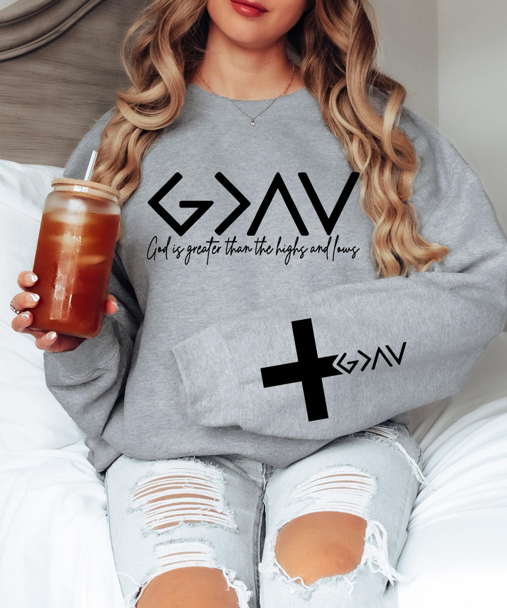 God is Greater Than the Highs and Lows SVG PNG, Bible Quote Svg Design, Faith Svg png, Religious png Svg, Christian Svg png Sublimation