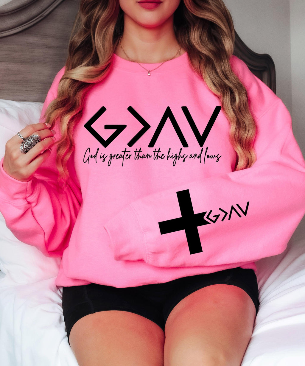 God is Greater Than the Highs and Lows SVG PNG, Bible Quote Svg Design, Faith Svg png, Religious png Svg, Christian Svg png Sublimation