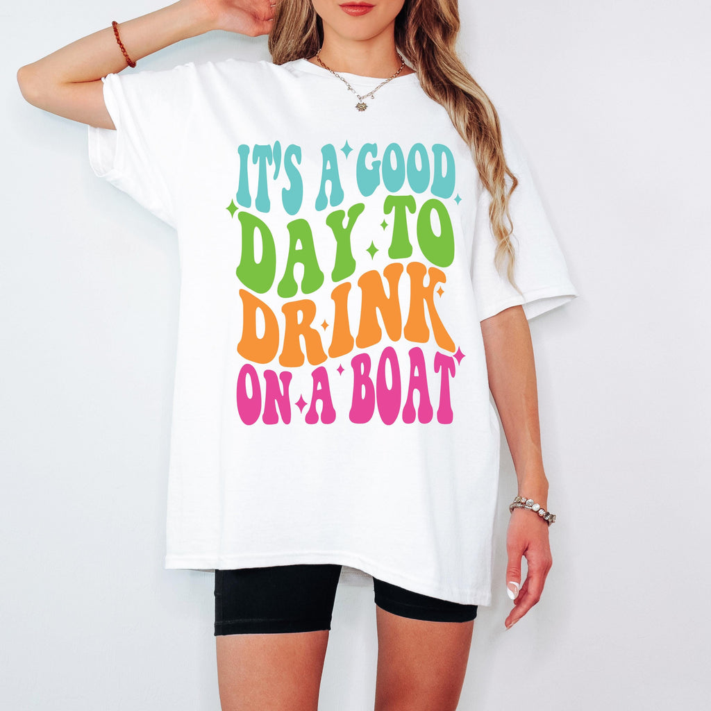 Its a Good Day to Drink on a Boat SVG PNG, Summer svg, Retro Summer svg, Hello Summer svg Lake svg Retro Summer Sublimation Designs Download