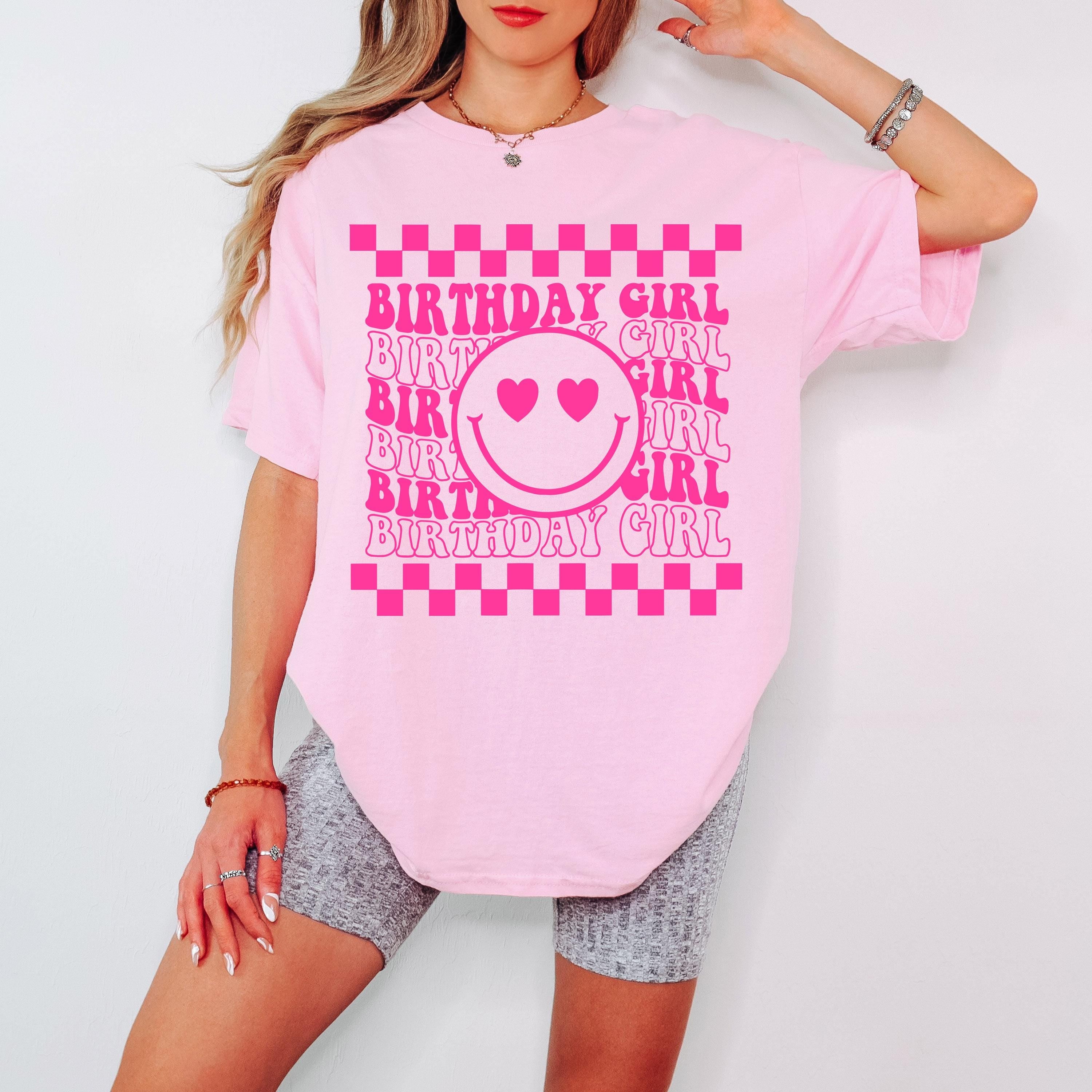 Birthday Girl Shirt SVG Birthday Girl Shirt png Preppy Smiley Retro Wavy Birthday Shirt svg png Birthday svg png jpeg dfx eps digital