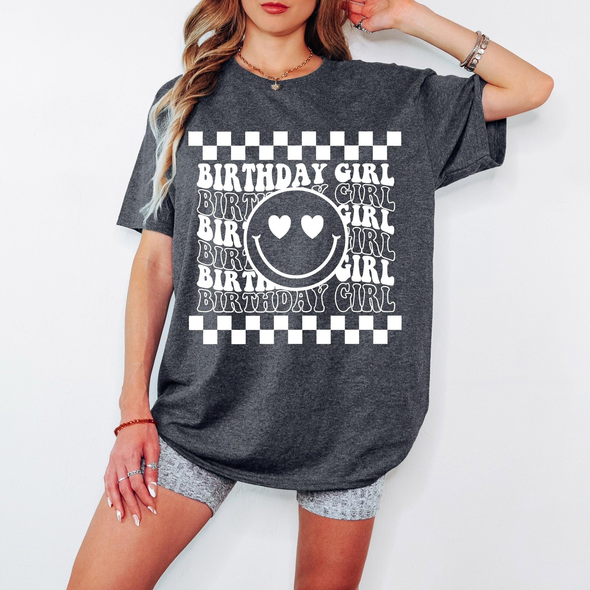 Birthday Girl Shirt SVG Birthday Girl Shirt png Preppy Smiley Retro Wavy Birthday Shirt svg png Birthday svg png jpeg dfx eps digital