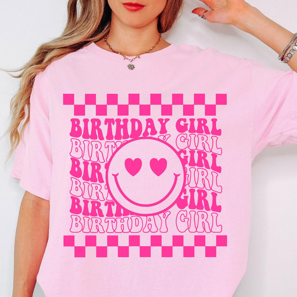 Birthday Girl Shirt SVG Birthday Girl Shirt png Preppy Smiley Retro Wavy Birthday Shirt svg png Birthday svg png jpeg dfx eps digital