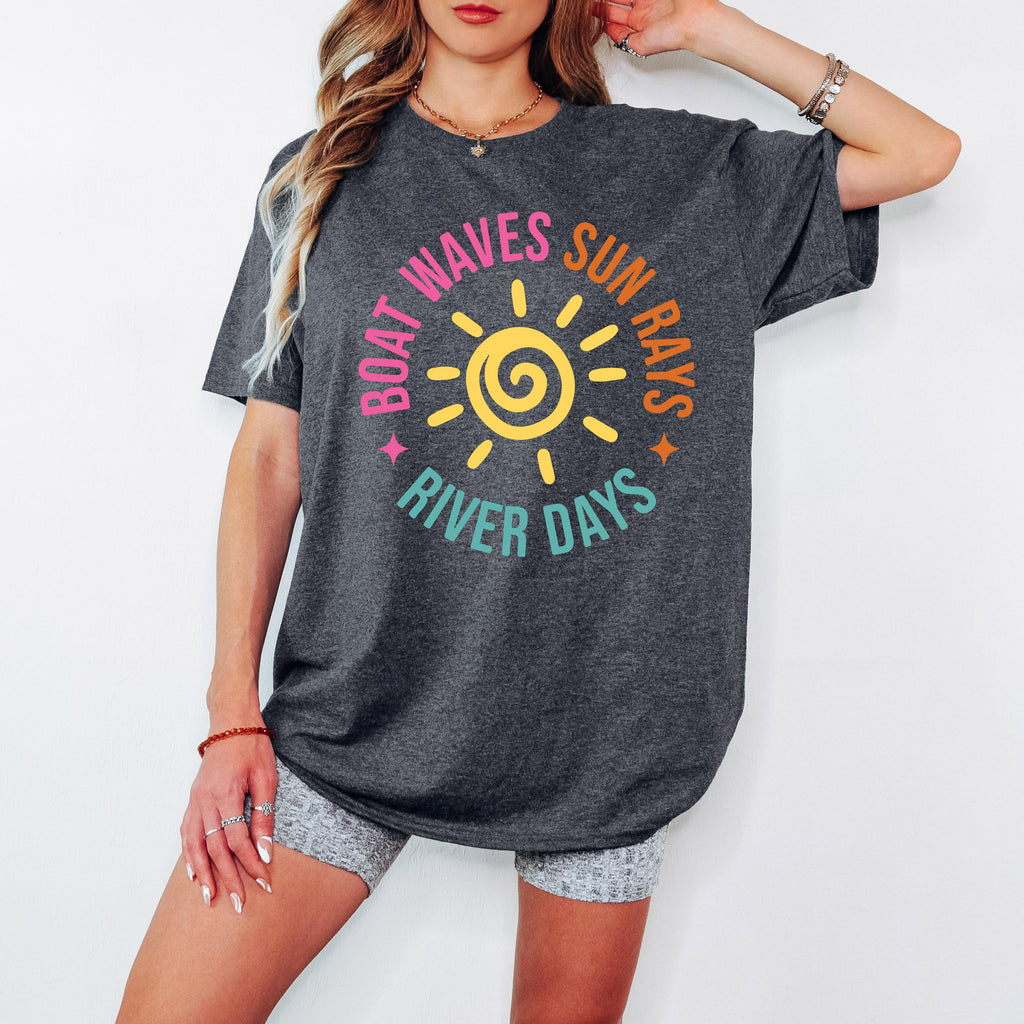 Boat Waves Sun Rays River Days SVG PNG, Summer svg, Retro Summer svg, Hello Summer svg, Lake svg, Retro Summer Sublimation Designs Download