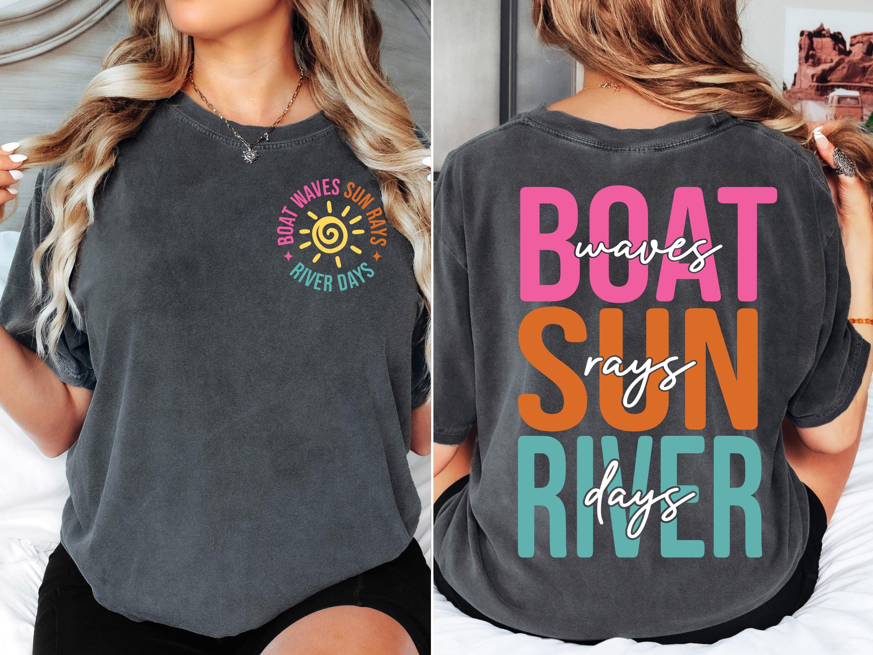 Boat Waves Sun Rays River Days SVG PNG, Summer svg, Retro Summer svg, Hello Summer svg, Lake svg, Retro Summer Sublimation Designs Download