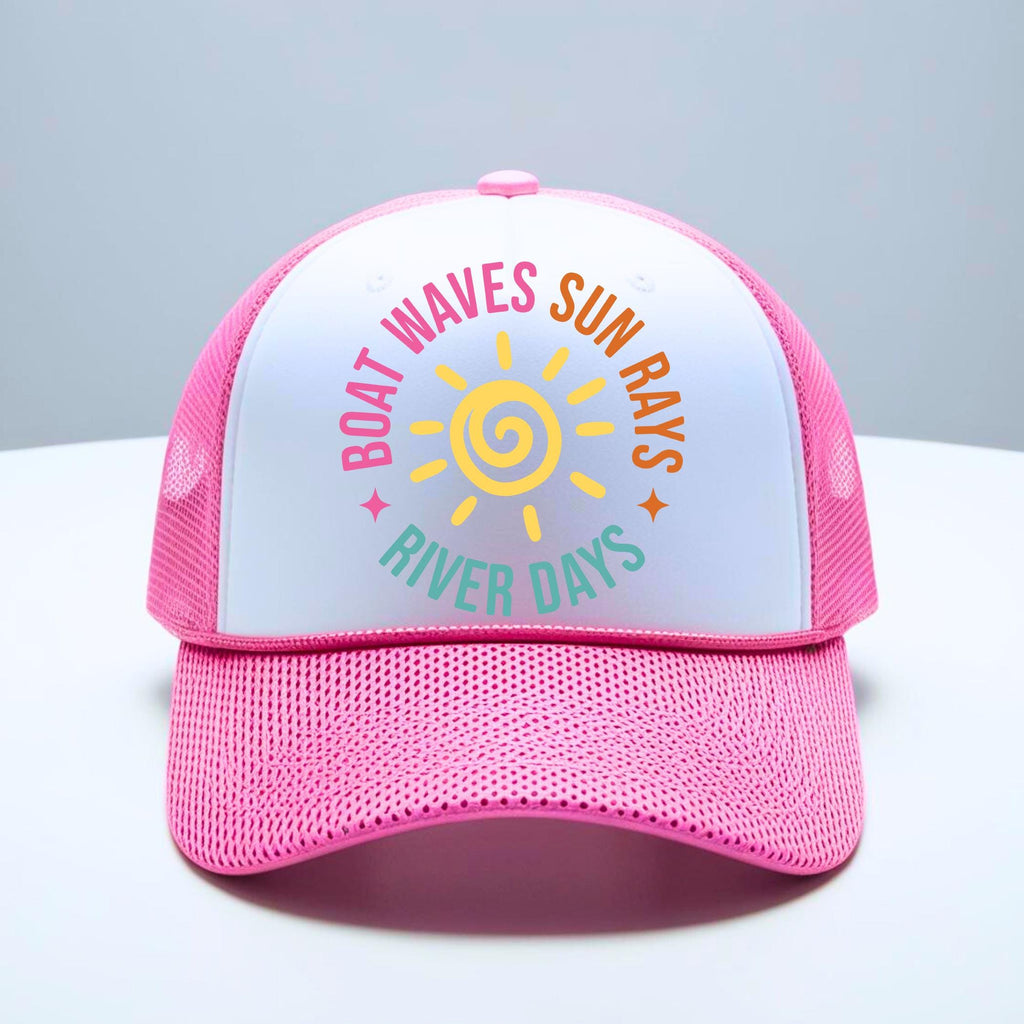 Boat Waves Sun Rays River Days SVG PNG, Summer svg, Retro Summer svg, Hello Summer svg, Lake svg, Retro Summer Sublimation Designs Download