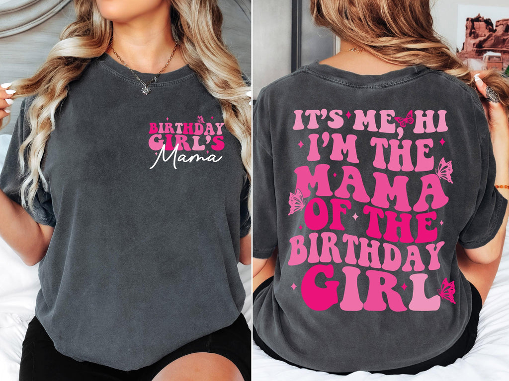 It's Me, Hi I'm The Mama of the Birthday Girl SVG PNG Birthday Girl SVG png Preppy Smiley Groovy Retro Wavy Birthday Shirt svg png eps dfx
