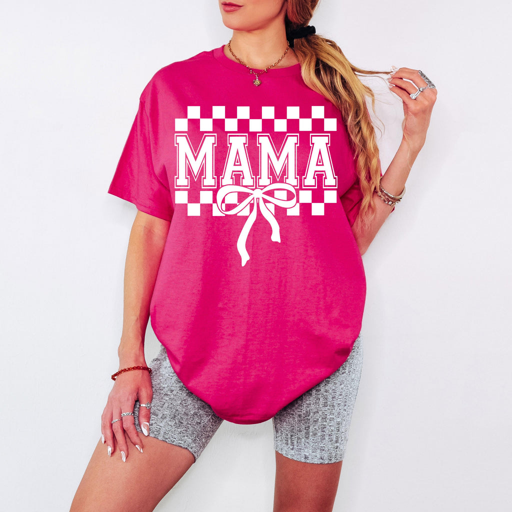 Coquette Bow Mama SVG PNG Bow Varsity Font Mama Svg Png, Trendy Mama Digital File, Pink Coquette Mama Shirt Design, Mama Shirt cut file