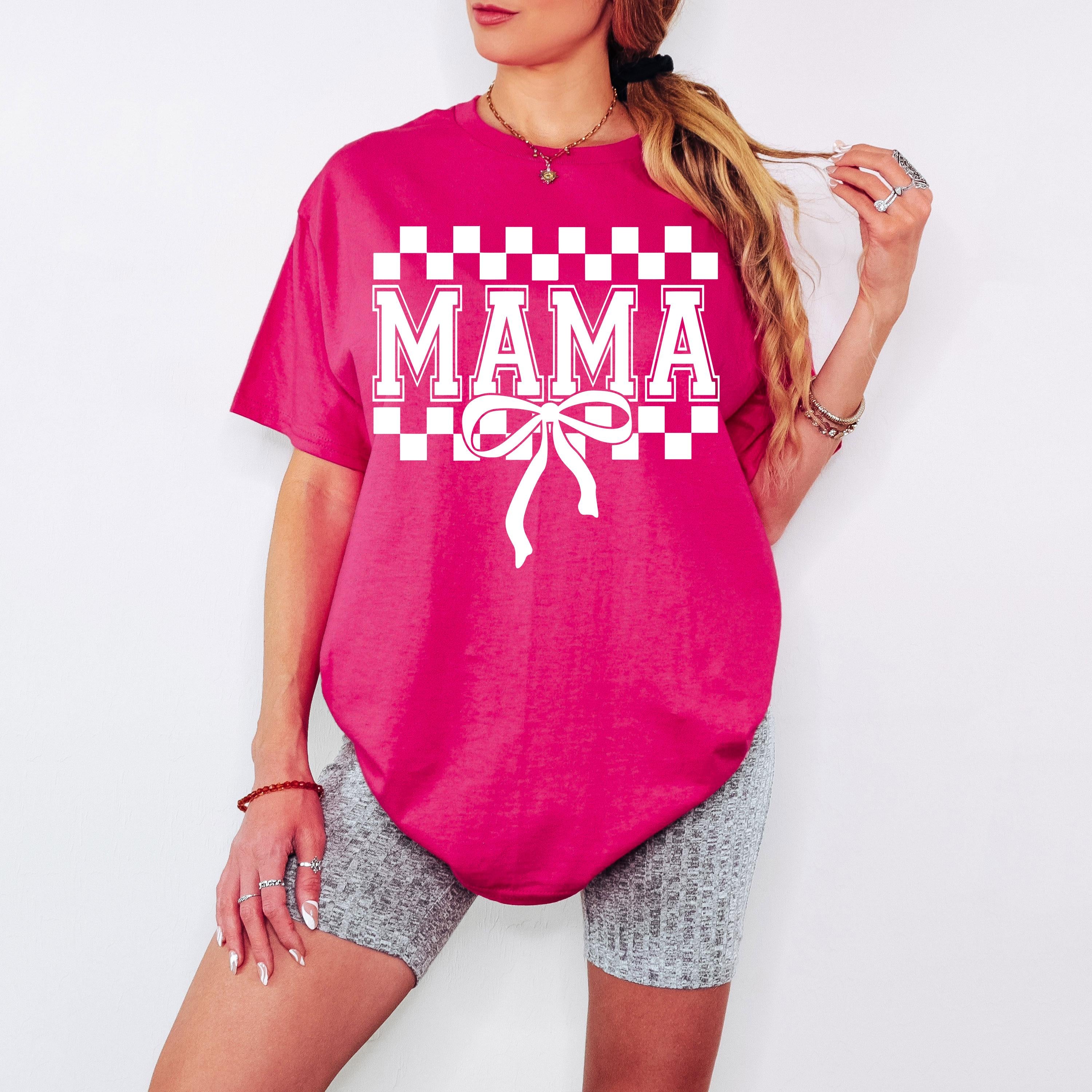 Coquette Bow Mama SVG PNG Bow Varsity Font Mama Svg Png, Trendy Mama Digital File, Pink Coquette Mama Shirt Design, Mama Shirt cut file