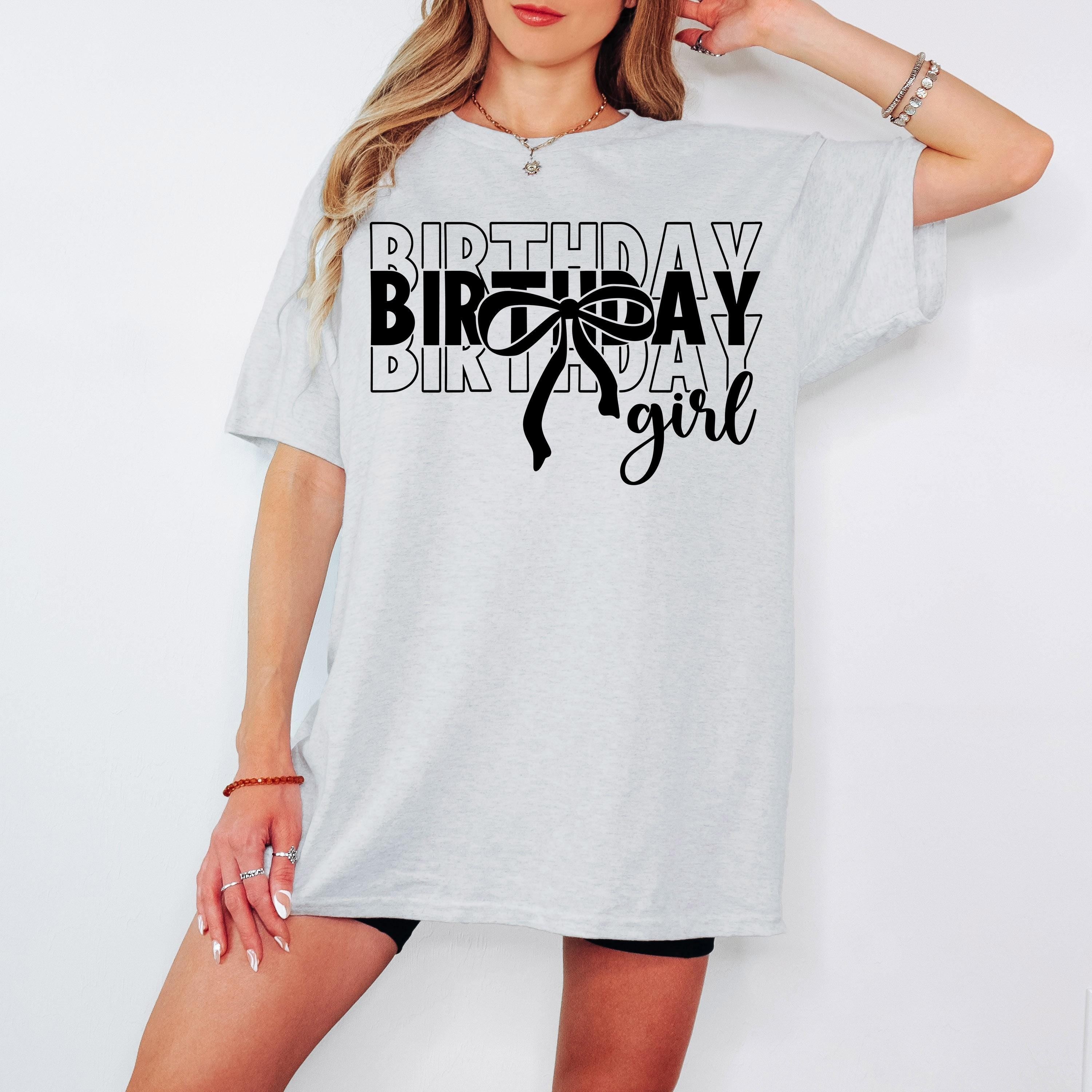 Birthday Girl Shirt SVG Birthday Girl Shirt Png Preppy Coquette Bow Birthday Shirt svg png Birthday svg Cut File for Cricut Sublimation