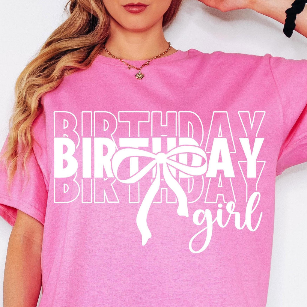 Birthday Girl Shirt SVG Birthday Girl Shirt Png Preppy Coquette Bow Birthday Shirt svg png Birthday svg Cut File for Cricut Sublimation