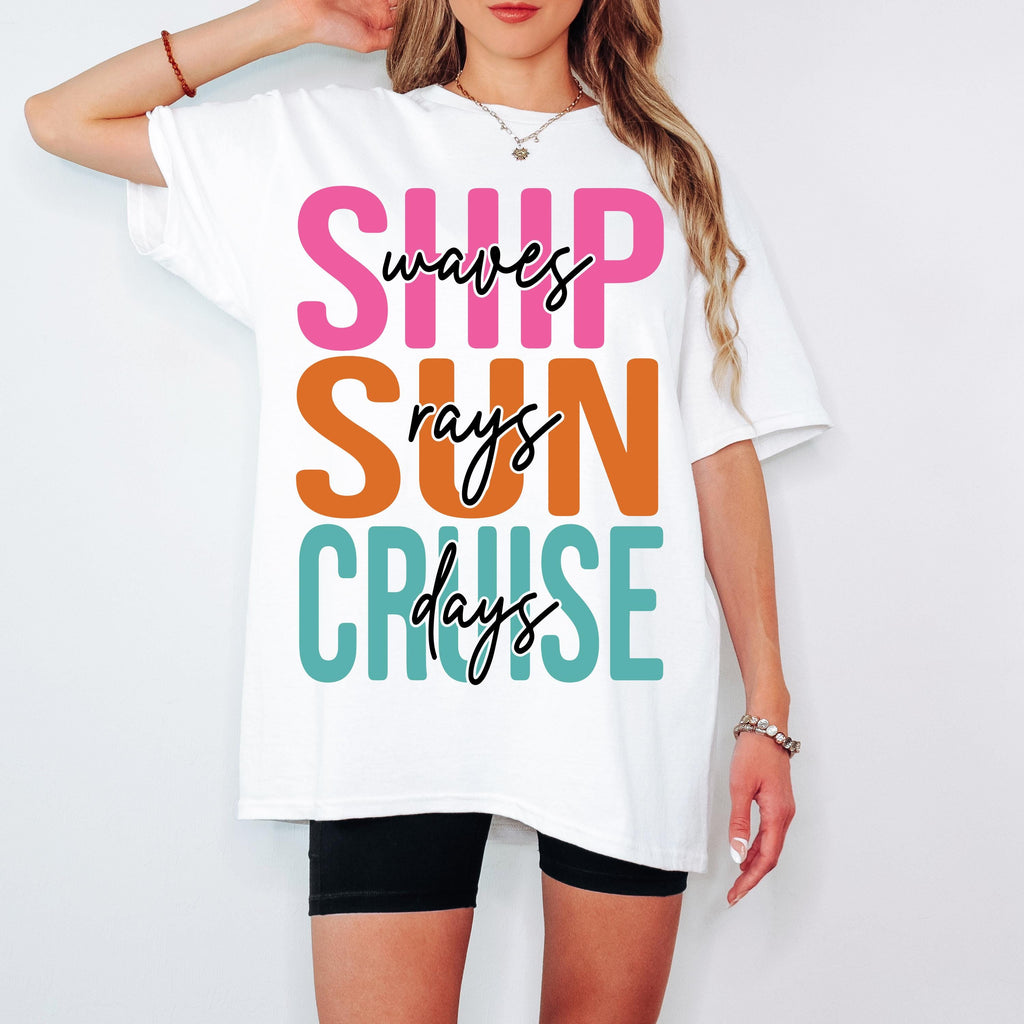 Ship Waves Sun Rays Cruise Days Svg, Cruise Vibes Svg, Cruise Svg, Cruise Ship Svg, Girls Trip Svg, Family Cruise Svg, Cruise Shirt Svg