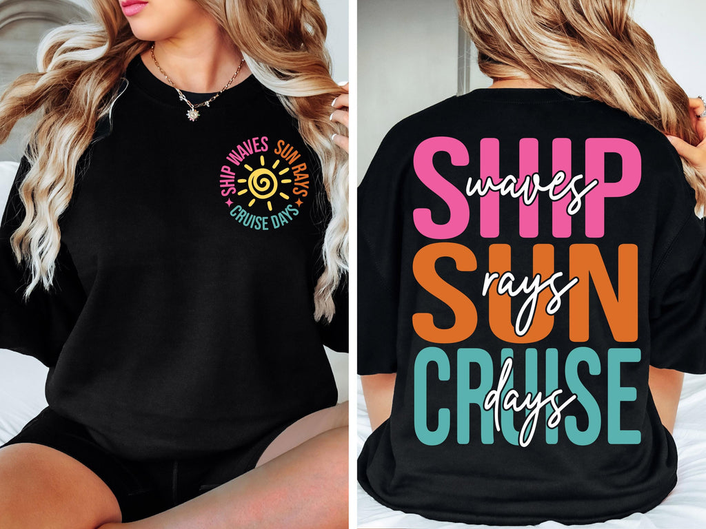 Ship Waves Sun Rays Cruise Days Svg, Cruise Vibes Svg, Cruise Svg, Cruise Ship Svg, Girls Trip Svg, Family Cruise Svg, Cruise Shirt Svg