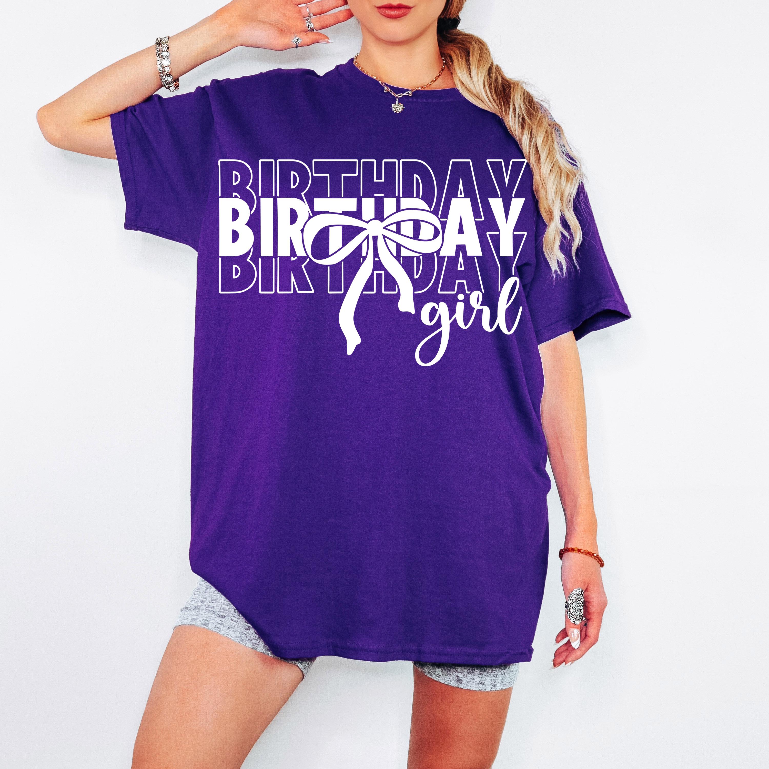 Birthday Girl Shirt SVG Birthday Girl Shirt Png Preppy Coquette Bow Birthday Shirt svg png Birthday svg Cut File for Cricut Sublimation